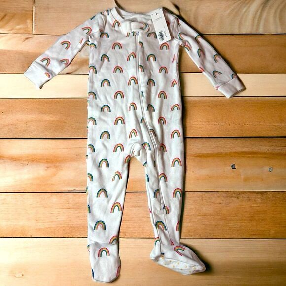 NWT Janie and Jack Zipper Rainbow Sleeper (6-12 Months) - Picture 1 of 7